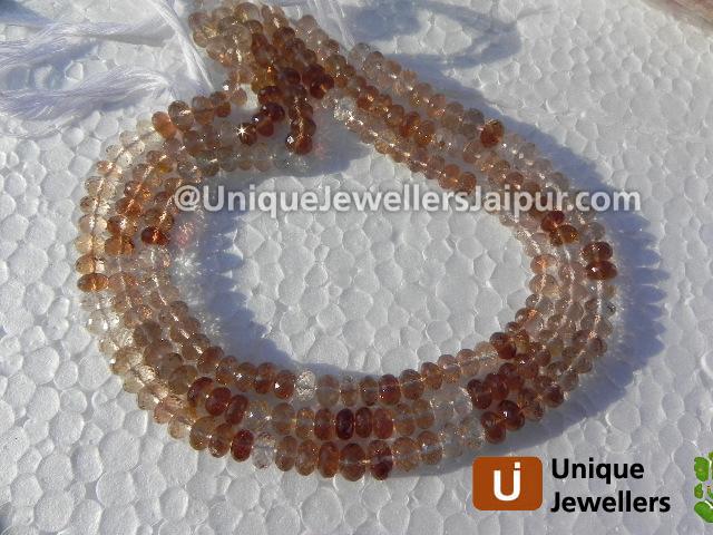 Imperial Topaz Shaded Micro Cut Roundelle Beads